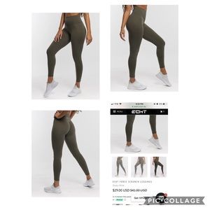 ECHT Olive Scrunch Booty Leggings